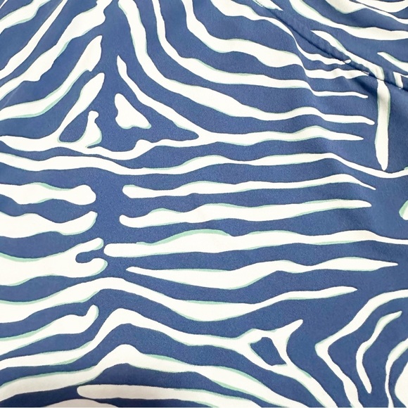 J. McLaughlin• blue zebra print top size small - Picture 9 of 13